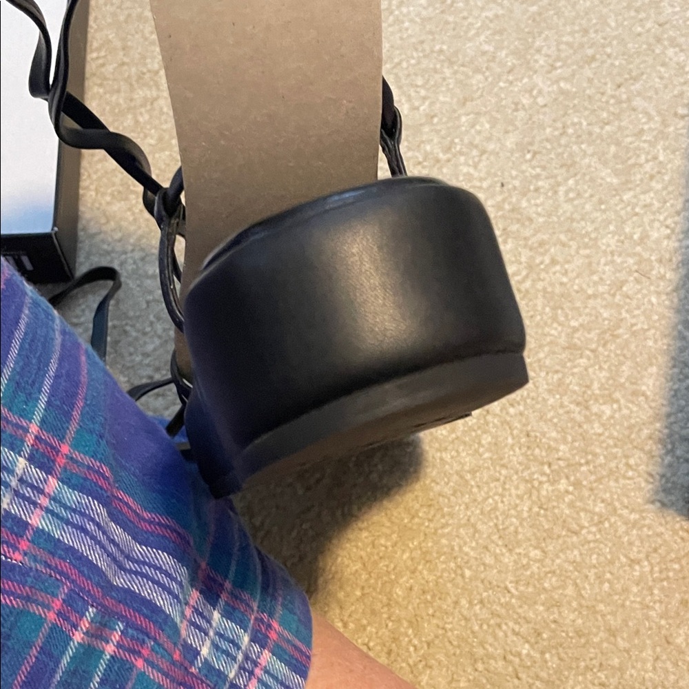 Black Strappy Sandals - Picture 9 of 10